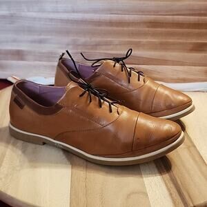 PIKOLINOS STYLE: PYRGOS CAP-TOE BROWN LEATHER LACELESS LADIES SIZE 41 IN GUC